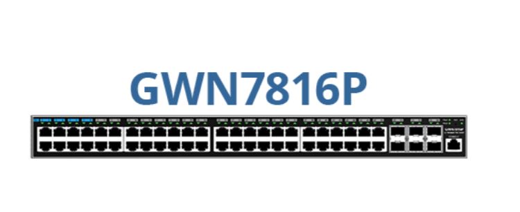 IPG-GWN7816P Grandstream GWN7816P Enterprise Layer 3 Managed PoE Network Switch, 48 x GigE (40 x PoE+, 8 x PoE++), 6 x SFP+