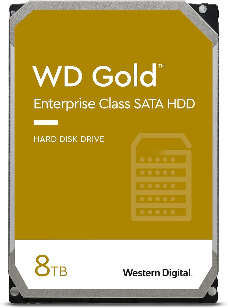 WD8005fryz-01cblb0 Western Digital Gold 8TB 3.5" Enterprise Class SATA 6 Gb/s HDD 7200 RPM Cache Size  256MB 5-Year Limited Warranty