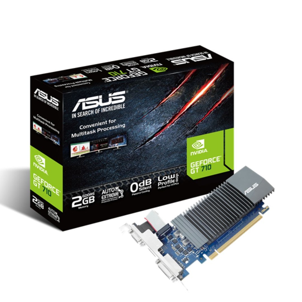 [4711387418680] ASUS nVidia GeForce GT710-SL-2GD5-BRK-EVO 2GB GDDR5 EVO low-profile graphics card for silent HTPC Builds