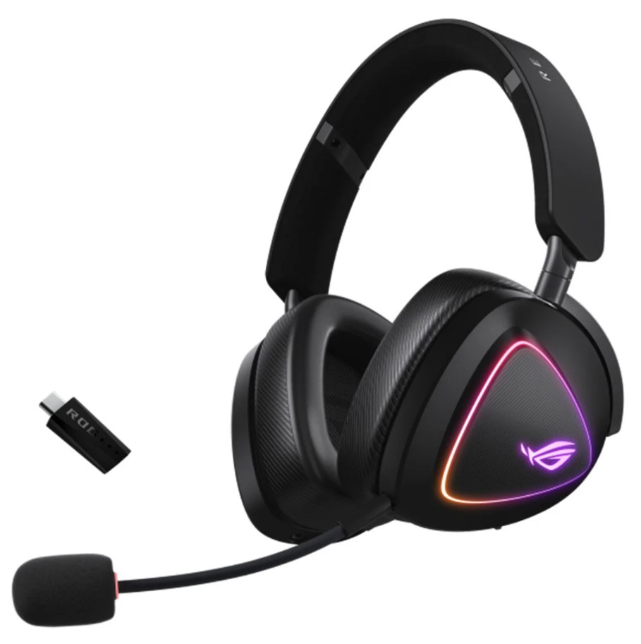 4711387604847 ASUS ROG DELTA II Tri-mode Wireless Gaming Headset, ROG SpeedNova, 50mm Titanium Drivers, Up to 110-hour Battery Life, 318g, BT/2.4G/3.5mm, Aura Sync
