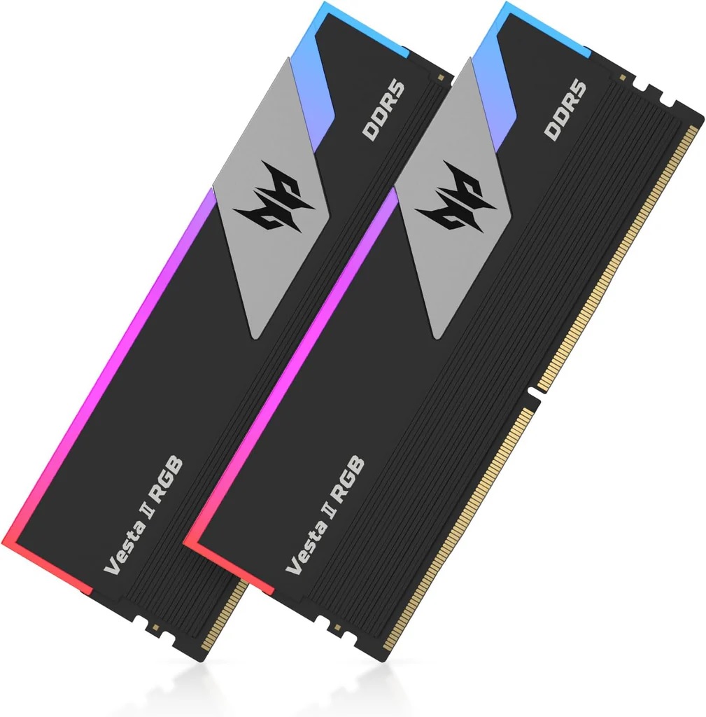 [6955914638990] PREDATOR VESTAII 32GB 16GBx2 Black RGB DDR5 Memory 6000Mhz 1R*8 CL34