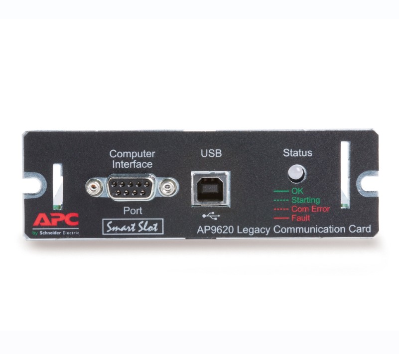 UPA-AP9620 APC Protocol translation to UPS-Link, Management Options, Legacy Communications SmartSlot Card, UPS support for UPSLink protocol serial communications