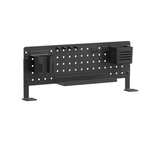 6956745181570 Brateck PB-007-01-B DESK PEGBOARD ORGANIZER WITH STORAGE KITS  (BLACK) (LS)