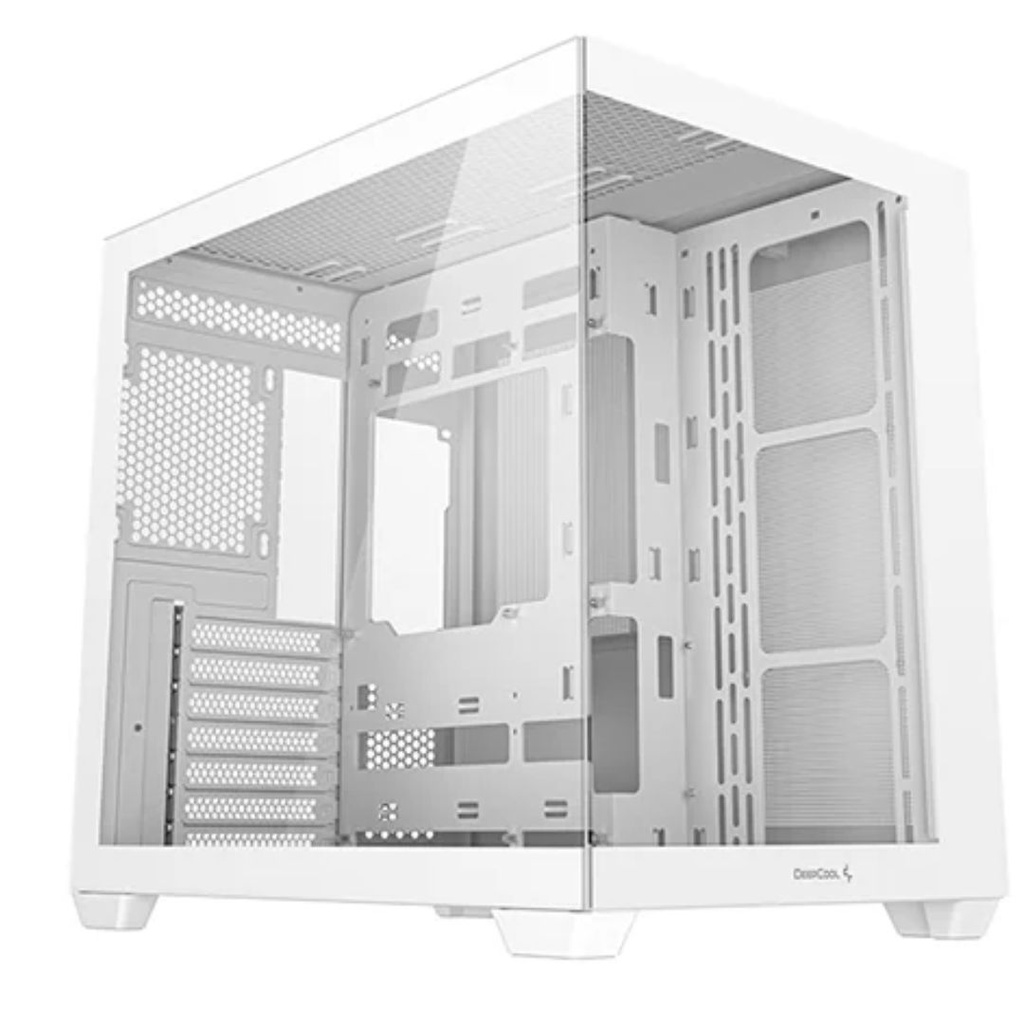 6933412765141 DeepCool CG530 WH Panoramic Tempered Glass Panels Dual Chamber ATX FISHTANK Case