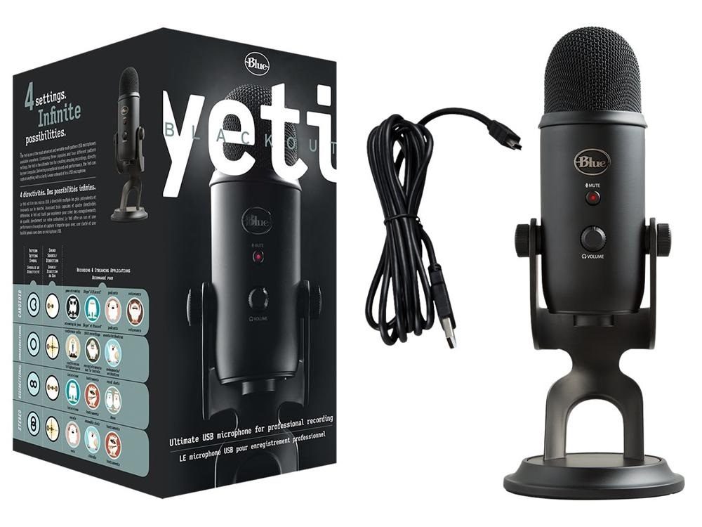 97855160539 Logitech YETI Premium Multi-Pattern USB Microphone with Blue VO!CE 2-Year Limited Hardware Warranty