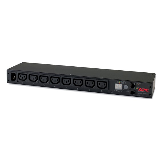 UPA-AP7820B APC Rack PDU, Metered, 1U, 12A/208V, 10A/230V, (8) C13, Horizontal, Load capacity 2300 VA,