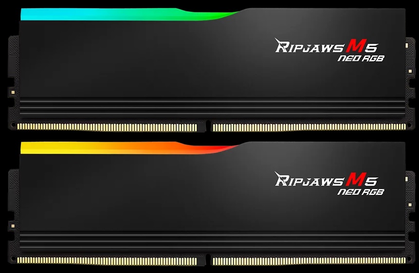 4713294237132 G.SKILL F5-6000J3636F16GX2-RM5NRK 32GB (2 x 16GB)/ AMD EXPO/ DDR5 6000 MT/s/ Timings 36-36-36-96/ Voltage 1.35 V/ Ripjaws M5 Neo