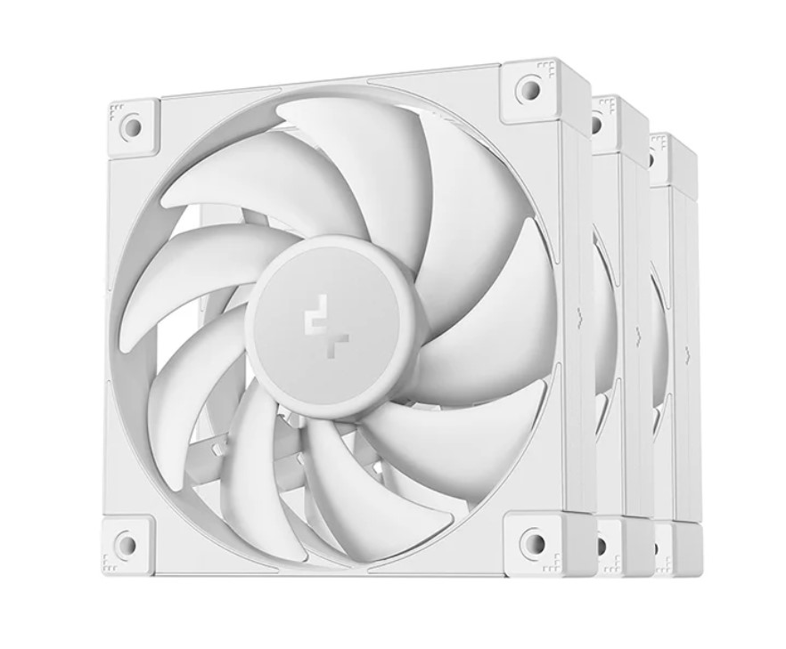 [6933412710943] DeepCool FD12(3IN1) WH 120mm Case Fans, 4-pin PWM, 400~2050 RPM, Hydro Bearing