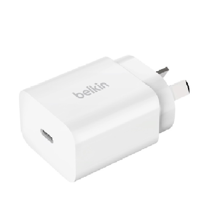 745883857869 Belkin BoostCharge USB-C® PD 3.0 Wall Charger 20W, White(WCA007AUWH), Safely fast charge an iPhone, iPad, Samsung Galaxy, 2YR