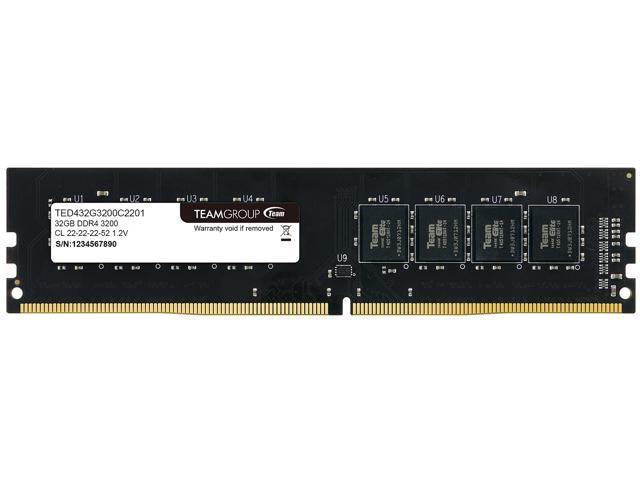 TED432G3200C2201 Team Elite 32GB 288-Pin DDR4 SDRAM DDR4 3200 (PC4 25600)