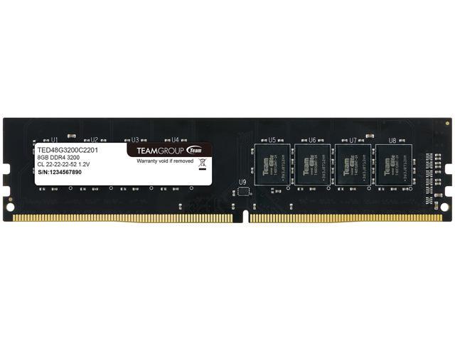 TED48G3200C2201 Team Elite DDR4 DRAM 8GB 3200MHz 1.2V for Intel and AMD