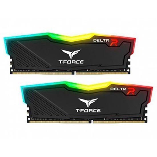 TF3D416G3600HC18JDC01 T-FORCE Delta RGB Series DRAM 16GB (2x8GB) DDR4 3600MHz 1.35V Black Heatspreader