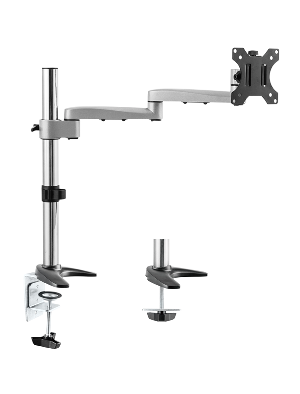 [9320301001515] Astrotek Monitor Arm Desk Mount Height Adjustable Stand for Single LCD Display 23.8" 24" 27" 8kg 30° Tilt 180° Swivel 360° Pivot VESA 75x75 100x10