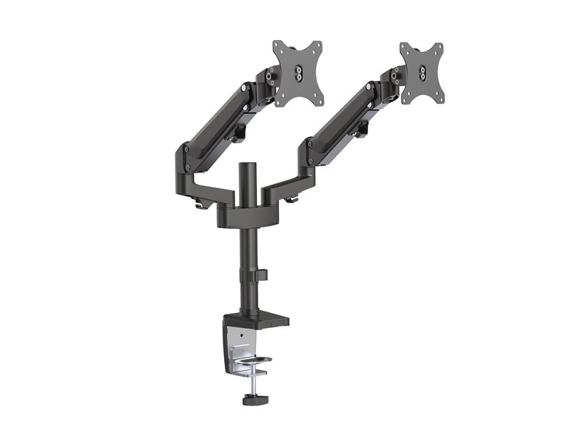 [6956745161787] Brateck Dual Monitors Heavy-Duty Aluminum Gas Spring Monitor Arm Fit Most 17''-32'' Up to 12kg per screen VESA 75x75/100x100