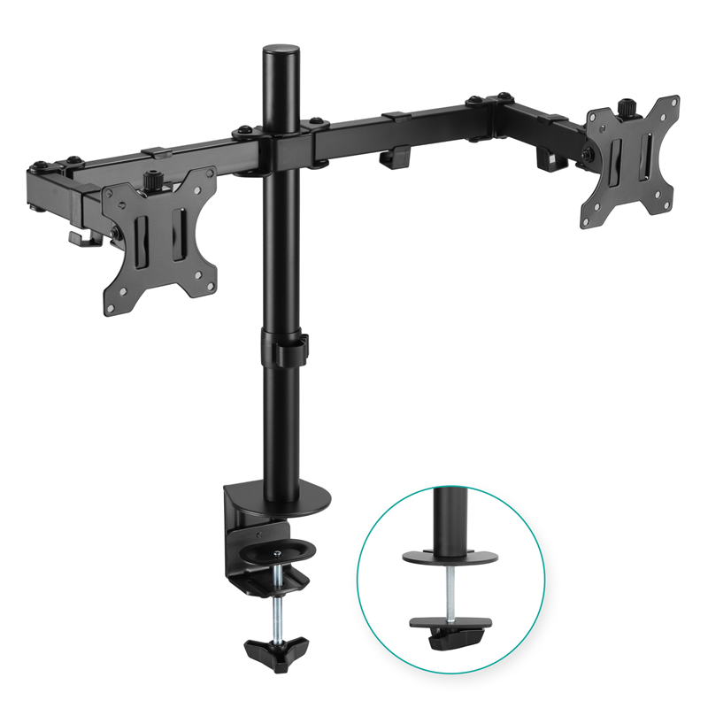 [9346396002886] mbeat® activiva ErgoLife Dual Monitor Screen Double Joint Monitor Arm Detachable VESA 360° Rotary Two Mounting Options Net Weight: 4.3kg
