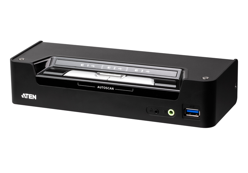 [KVA-CS1953] Aten 3-Port USB-C DisplayPort Hybrid KVMP Switch with 45W Power Delivery 3.0