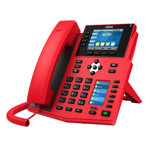 [IPF-X5U-R] Fanvil X5U-RED High End Enterprise IP Phone - 3.5" Colour Screen, 16 Lines, 40 x DSS Buttons, Dual Gigabit NIC,Bluetooth - 2 Years Warranty - RED