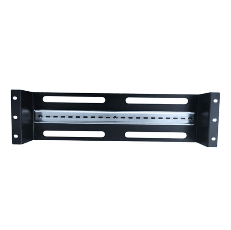 ACC-DINRAIL LDR Rackmount Din Rail, Black Metal Construction, 35mm International Din Rail