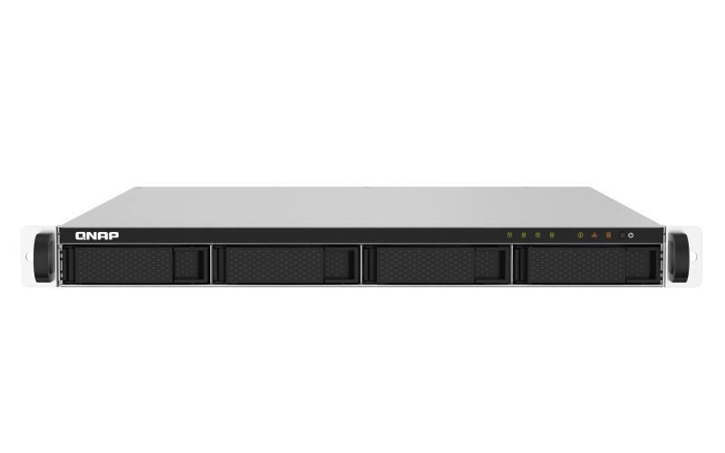 TS-432PXU-2G 4-Bay AL324 quad-core 1.7 GHz rackmount NAS with 250W PSU, 2GB DDR4 UDIMM RAM (max 16GB), SATA 6Gb/s, 2x 10GbE SFP+, 2x 2.5GbE, 1x PCIe