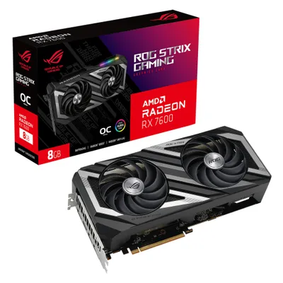 [ROG-STRIX-RX7600-O8G-GAMING] ASUS  ROG STRIX RX7600 O8G GAMING, OC, 8GGDDR6 HDMI / DP