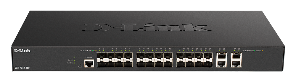 [DXS-1210-28S] DXS-1210-28S 28-Port 10 Gigabit Smart Managed Switch with 24 SFP+ ports and 4 10GBASE-T ports