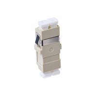 [015.002.0077] LC OM1 Multimode Through Coupler Flangeless Duplex | Beige