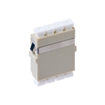 015.002.0076 LC OM1 Multimode Through Coupler Flangeless Quad Ceramic Sleeve | Beige