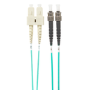 FL.OM4SCST3M 3m SC-ST OM4 Multimode Fibre Optic Cable: Aqua