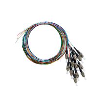 015.012.7202 Fibre Pigtail ST OM3 Multimode 2m - 12 pack Rainbow