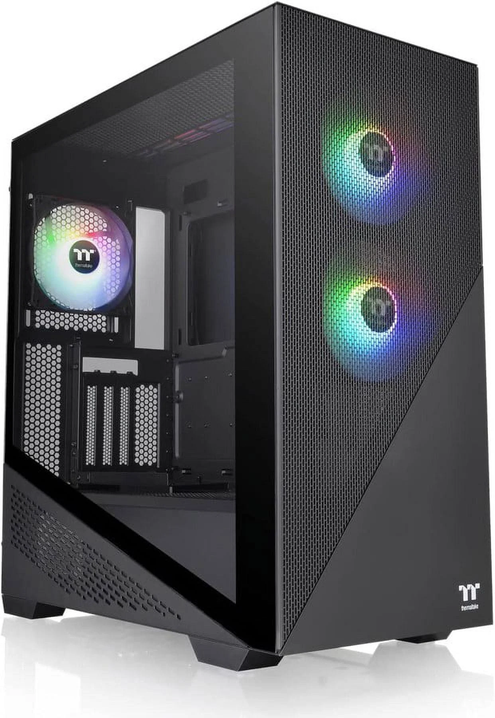 Thermaltake CA-1S4-00M1WN-00 Divider 370 Tempered Glass ARGB Mid Tower ATX Case Black Edition