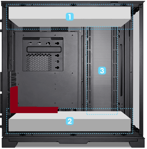 [VG4-4-V2X] Lian Li VG4-4-V2X Universal 4 Slots Vertical GPU Kit with Gen 4 Riser - Black