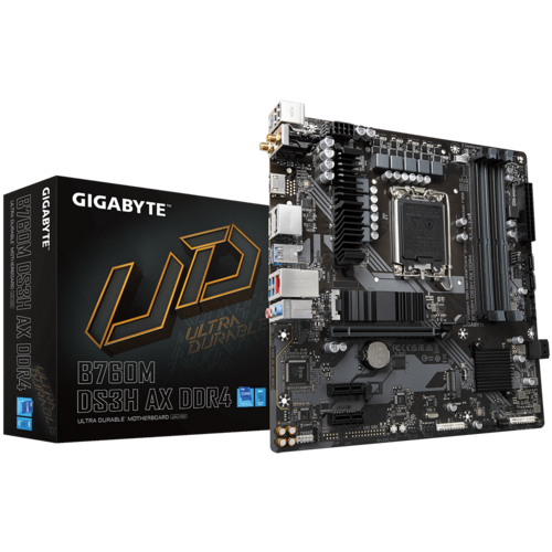 [GA-B760M-DS3H-AX-DDR4] B760M DS3H AX DDR4 Micro ATX LGA1700 Motherboard GA-B760M-DS3H-AX-DDR4