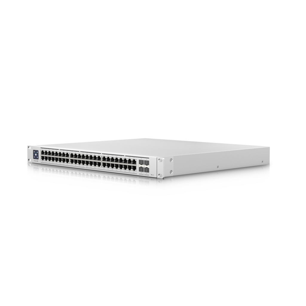 Ubiquiti Switch Enterprise 48-port PoE+ 48x2.5GbE Ports, For Wi-Fi 6 AP, 4x 10g SFP+ Ports For Uplinks, Managed Layer 3 Switch (720W), 2Yr Warr