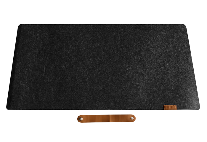 6956745180825 Brateck MP07-10-G Large Felt Mouse Pad Dark Grey (LS)