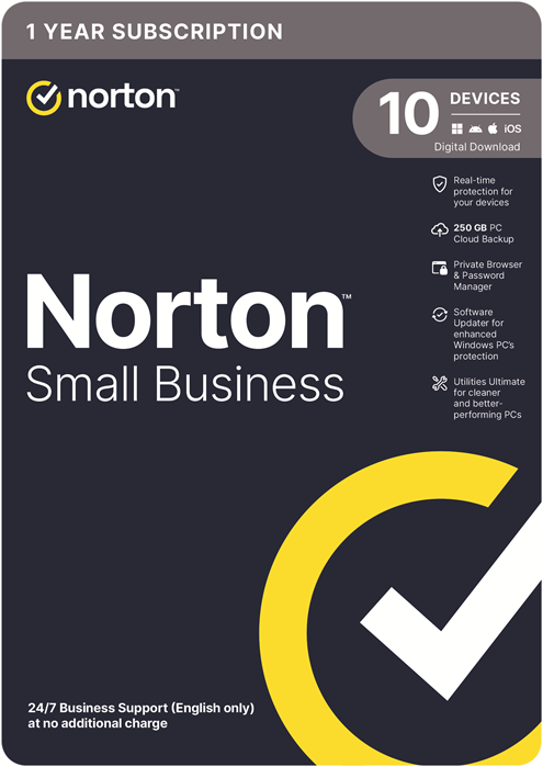 SNN-SB-250G-10D Norton Small Business 250GB AU 1 User 10 Devices, 12 Months, Digital Key via Email (Available on Leader Cloud)