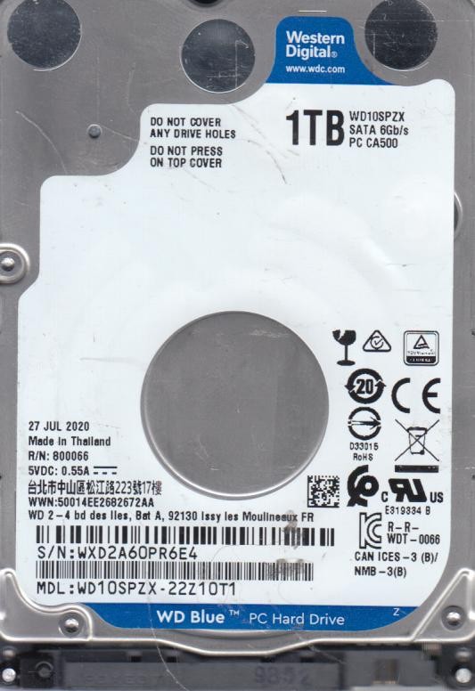 WD BLUE 1 TB SATA 128 Cache, 2.5-inch INTERNAL MOBILE HARD DRIVE