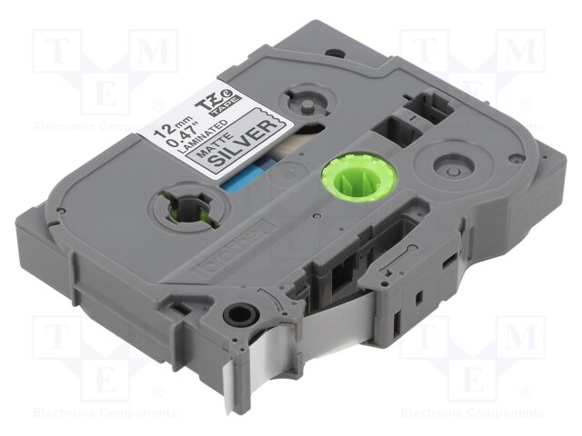 TZE-M931 12MM BLACK ON SILVER MATT TZ TAPE