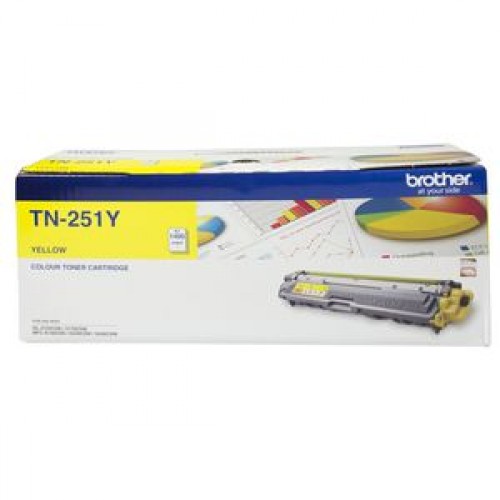 TN-251Y YELLOW TONER CARTRIDGE TO SUIT HL-3150CDN/3170CDW/MFC-9140CDN/9330CDW/9340CDW (1,400 Pages)