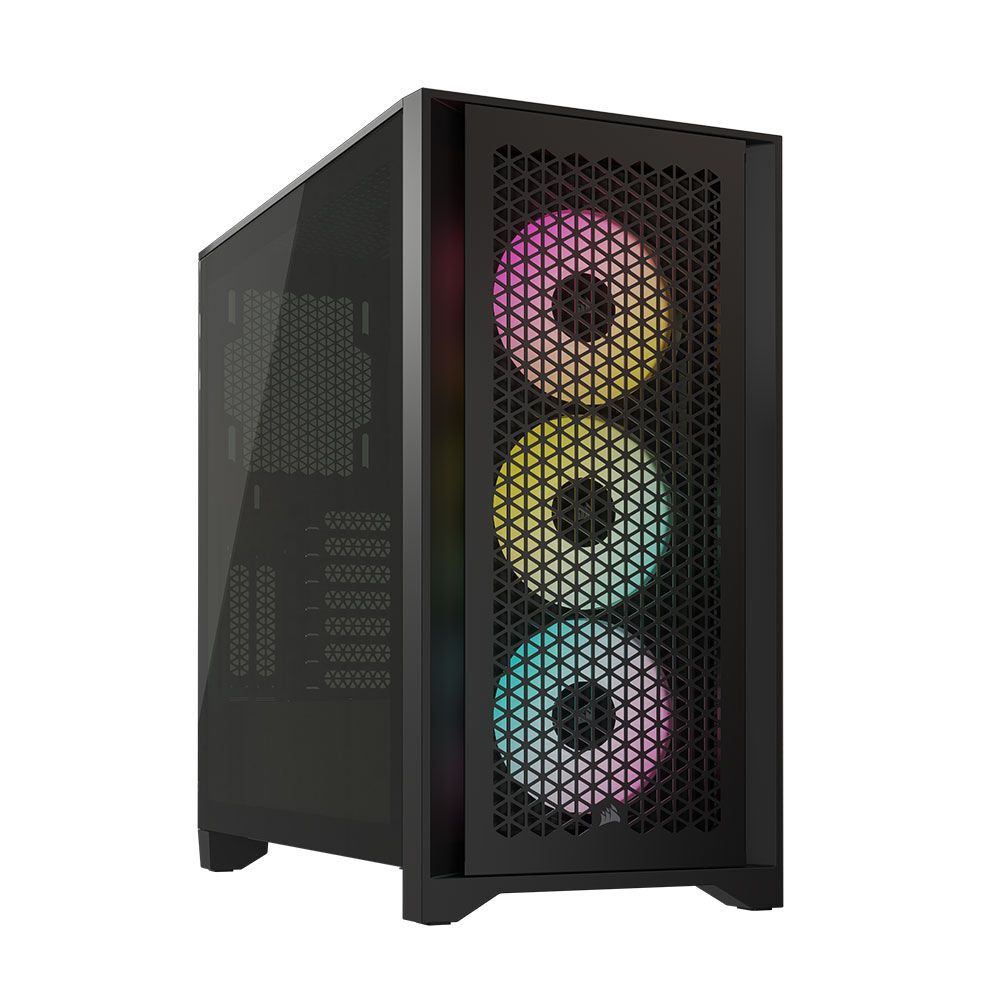 [CC-9011240-WW(4000D-RGB-AIR)] iCUE 4000D RGB Airflow Tempered Glass Mid-Tower, Black