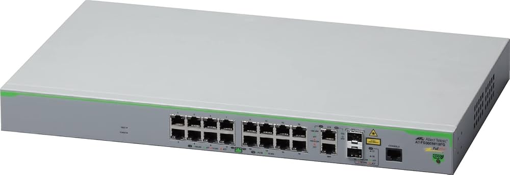 [AT-FS980M/28PS-40] AT-FS980M/28PS-40 24-port 10/100TX PoE+ stackable switch with 4 x 100/1000X SFP uplink/stacking ports. AU Power Cord.
