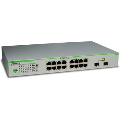 [AT-GS950/16-40] AT-GS950/16-40 WebSmart switch 16 port 10/100/1000TX + 2 SFP Combo ports, AU Power Cord.