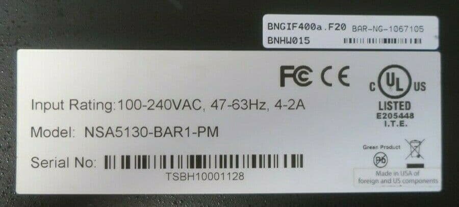 [BNGIF400a.F20] BNGIF400a.F20 Barracuda CloudGen Firewall F-Series F400 model F20 (8 copper and 4 SFP 1G ports and dual power supply)