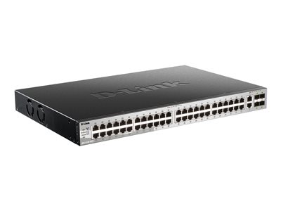 DGS-3130-54TS 54 port Stackable Gigabit Switch with 48 1000Base-T ports and 4 10 Gigabit SFP+ ports and 2 10GBASE-T ports.