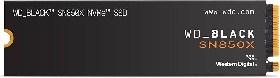 [WDS100T2X0E] WD Black SN850X NVMe SSD, 1TB, M.2, 5 Yrs