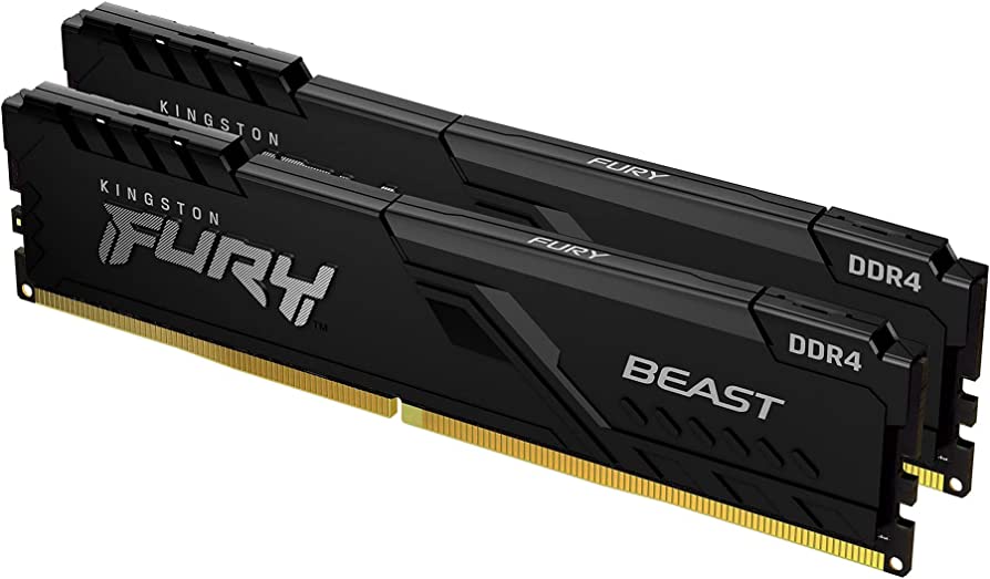 [KF432C16BBK2/16] FURY BEAST DDR4 3200MHz 16GB (2x8) Desktop Memory KF432C16BBK2/16