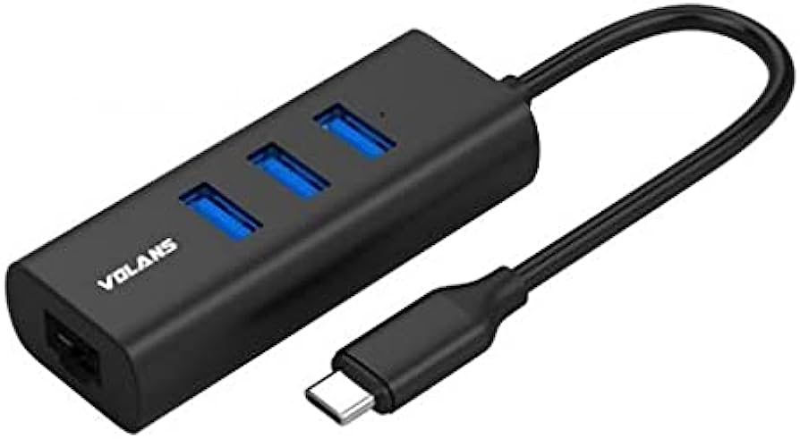 Aluminium 3-Port USB3.0 HUB + RJ45 Gigabit Ethernet Adapter VL-HJ45
