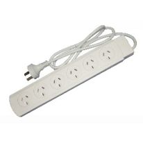 [011.165.5801] 011.165.5801 White 6 Outlet Powerboard | 1m Lead