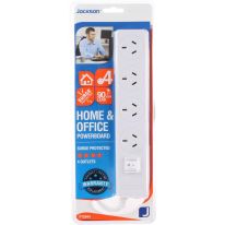 [011.165.5944] 011.165.5944 Jackson 4 Outlet Surge Protected Powerboard w/ Master Switch