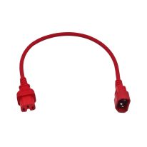 [011.180.1405] 0.5m IEC C14 to C15 High Temperature Power Cable Red