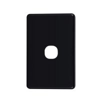[040.000.0051] 040.000.0051 Classic 1 Gang Switch Cover  - Black